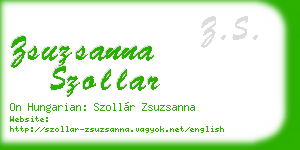 zsuzsanna szollar business card