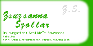 zsuzsanna szollar business card